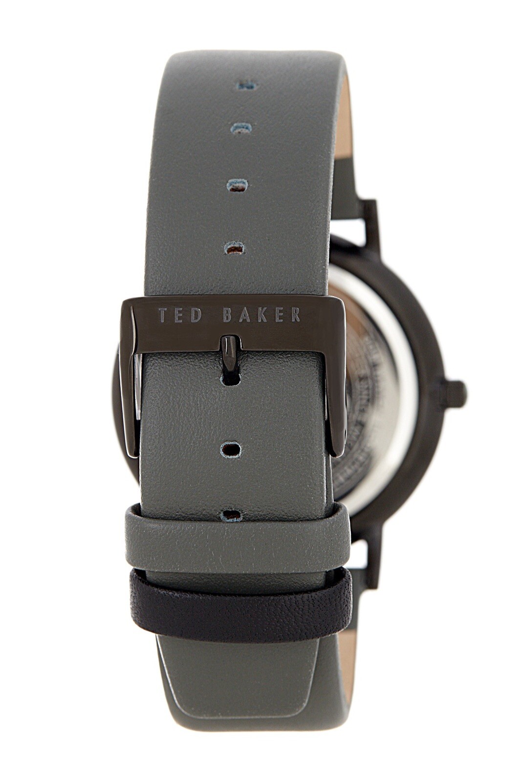 RARE Ted Baker Watch TE1093 Men’s Round Leather Strap Water Resistant 10009291