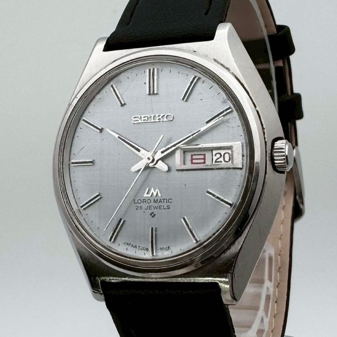 Seiko Lord Matic 5606-7010 1969 Rare Silk Blue Dial Automatic Working Read Desc