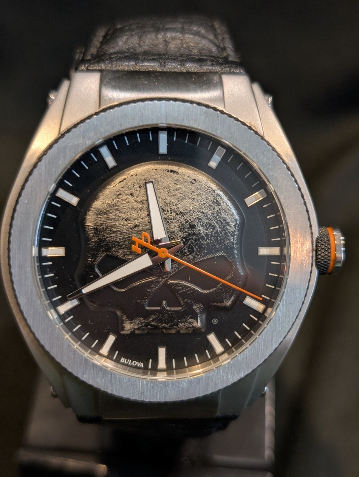 Bulova Harley Davidson Mens Watch Skull