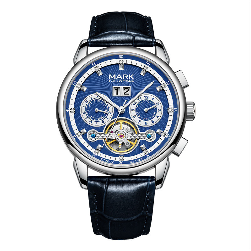 MARK FAIRWHALE Diamond Multifunction Tourbillon Automatic Mechanical Wristwatch