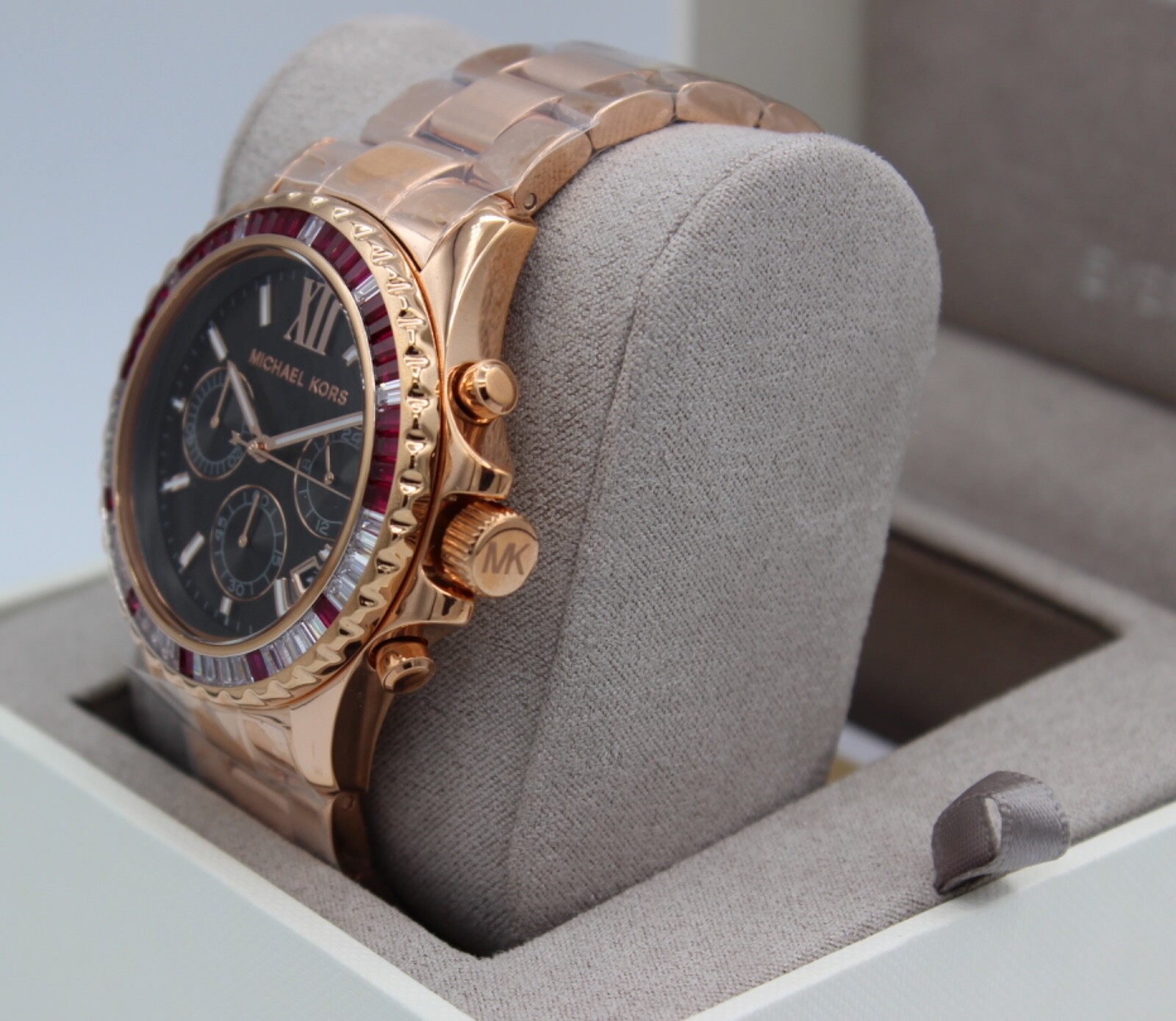NEW AUTHENTIC MICHAEL KORS EVEREST ROSE GOLD PINK CRYSTALS MK6972 WOMEN’S WATCH