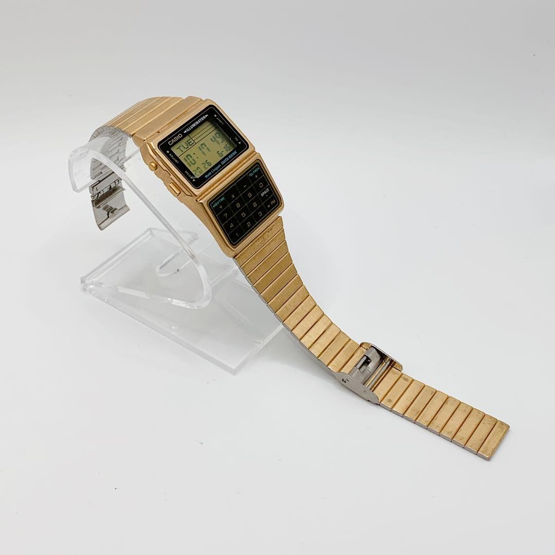 CASIO Data Bank Gold Digital Watch Men’s Calculator Retro Style