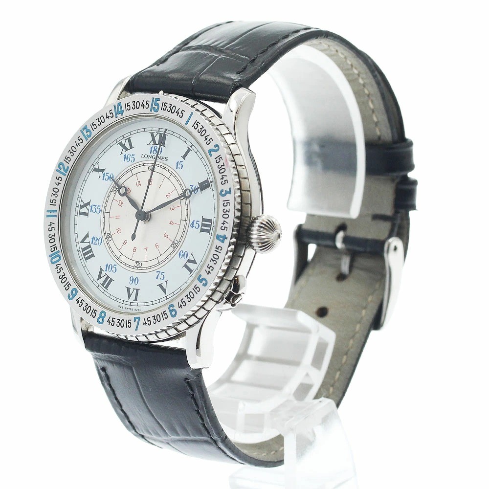 Longines Lindbergh Hour Angle 628.5240 Automatic Pilot Men’s Watch White