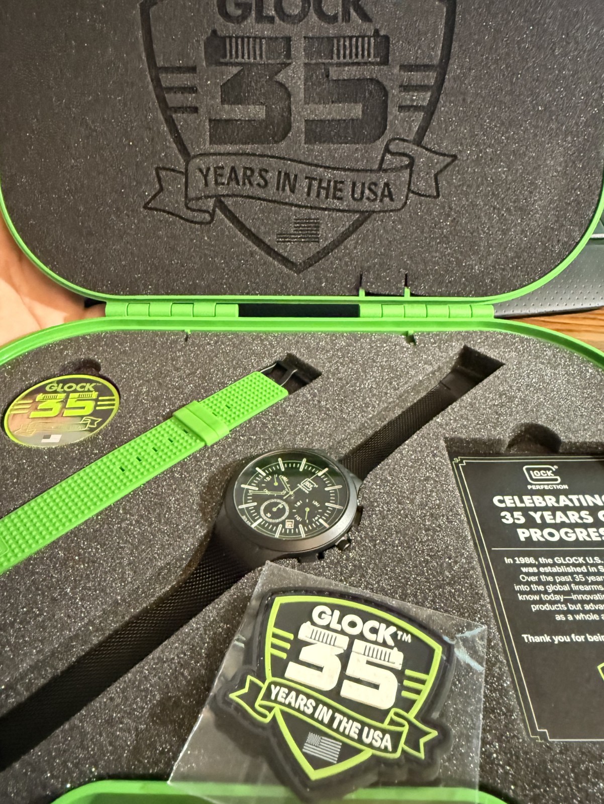 Glock Limited Edition 35th Anniversary Titanium Solar Chrono Watch 1 of 3500