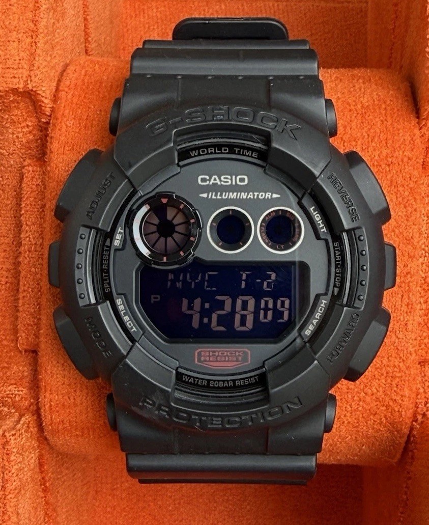Casio G-Shock GD-120MB-1 Black Digital Watch Module 3427 World Time 200M
