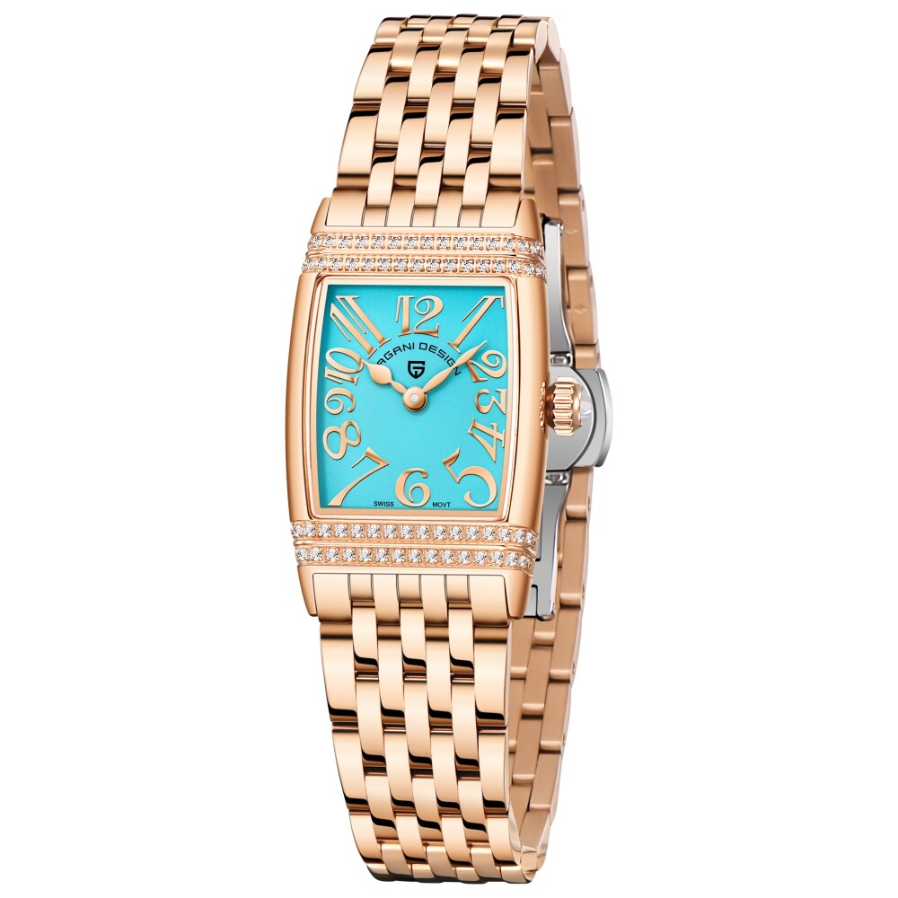 Womens Quartz Watch 50M Waterproof Swiss Movement Sapphire Glass Stainless Steel