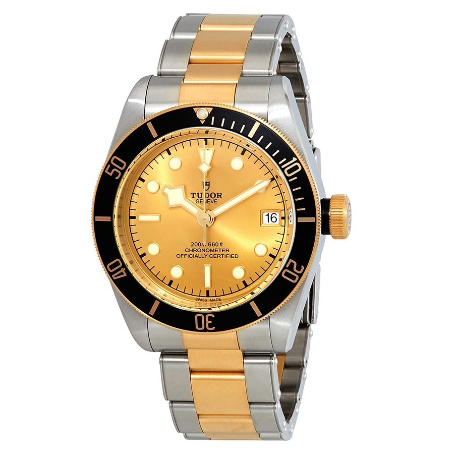 Tudor Black Bay S&G 18k Yellow Gold & Steel Champagne Dial Men’s Watch M79733N