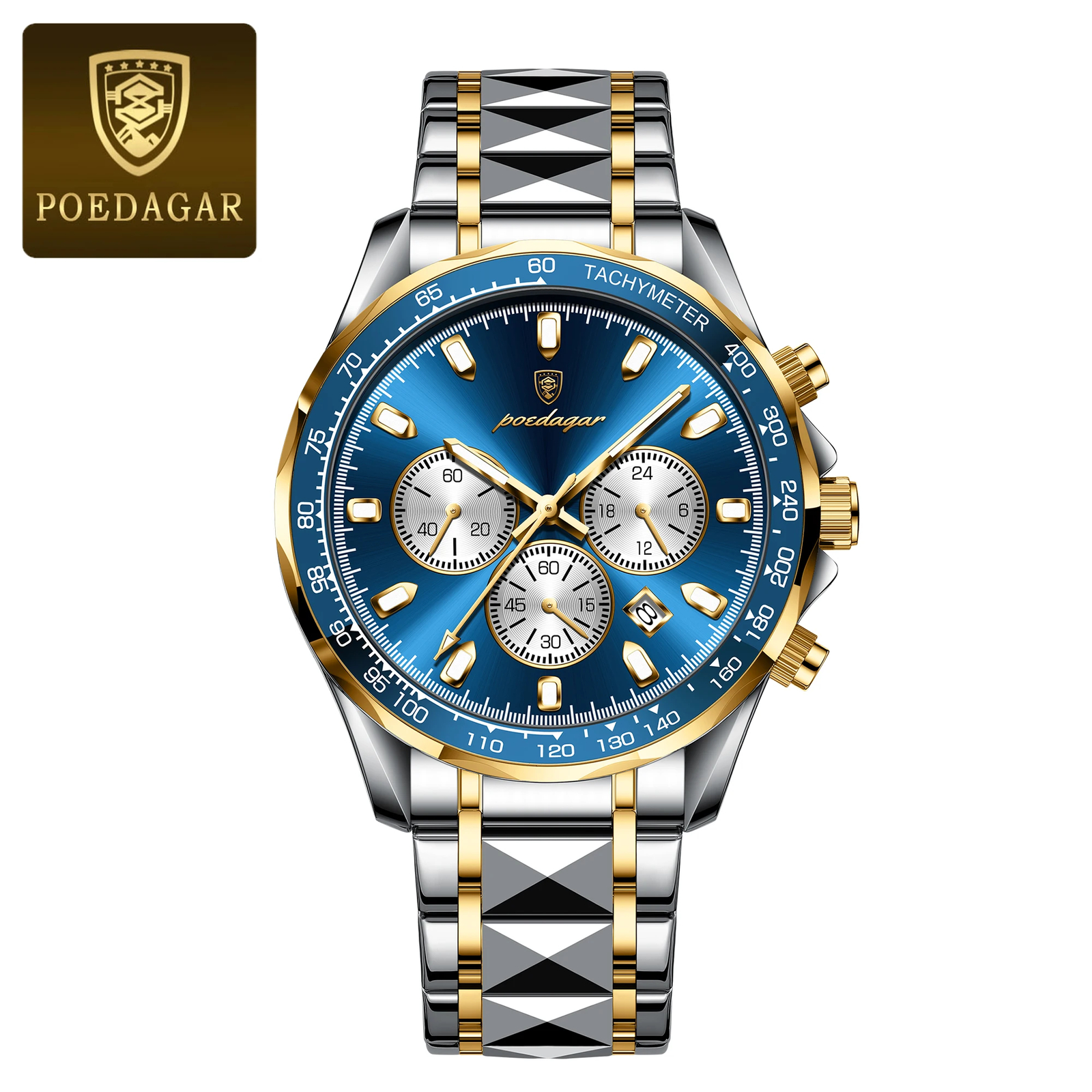 KC POEDAGAR Luxury Sports Watch Men Quartz Waterproof Luminous Date Chronograph