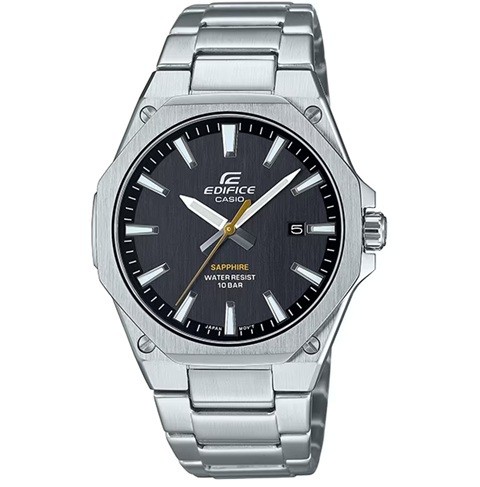 New CASIO EDIFICE EFR S108DJ 1AJF Black Dial Slim Quartz Men’s Watch