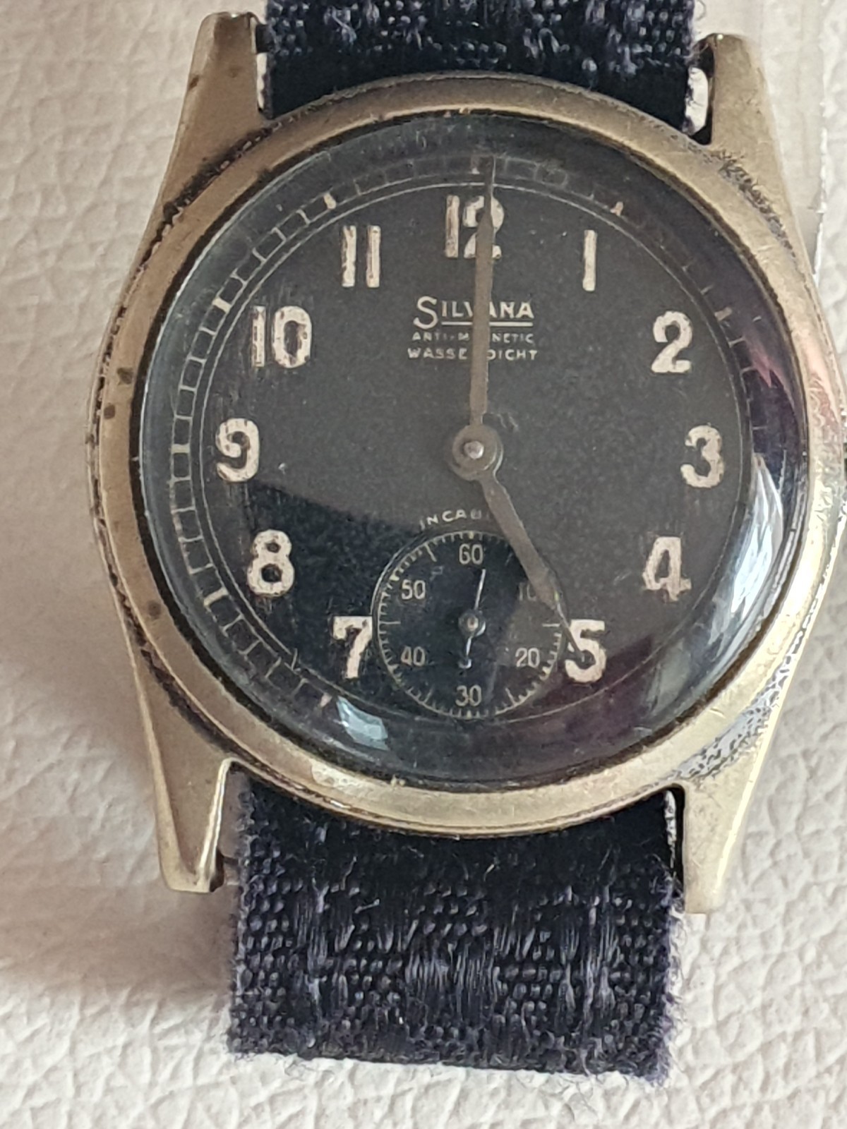 Vintage SILVANA D 326308 H Military Wermacht Swiss Made Watch