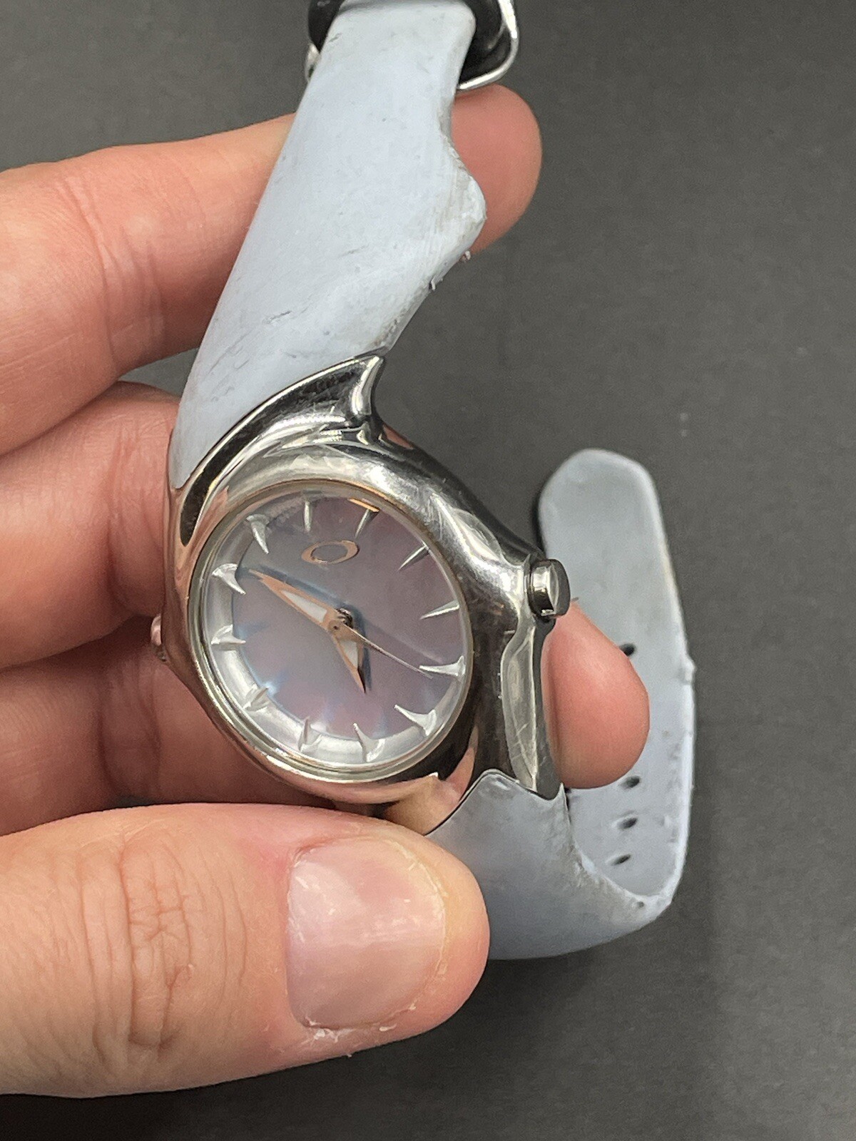 Oakley Crush 2.5 Polished Mother of Pearl Powder Blue Watch