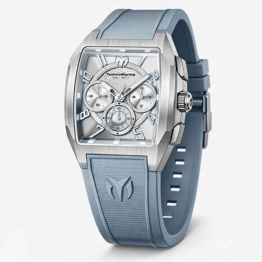 TechnoMarine Aqua Quadrant Men’s Quartz VD54 Watch – 41mm, Lt Bl (TM-225105) NIB