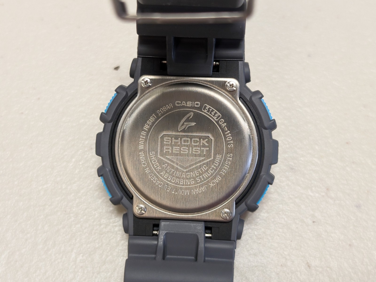Casio GA110TS-8A2 (5146) G-Shock Men’s Watch Neon/Teal Blue/Gray NEEDS BATTERIES