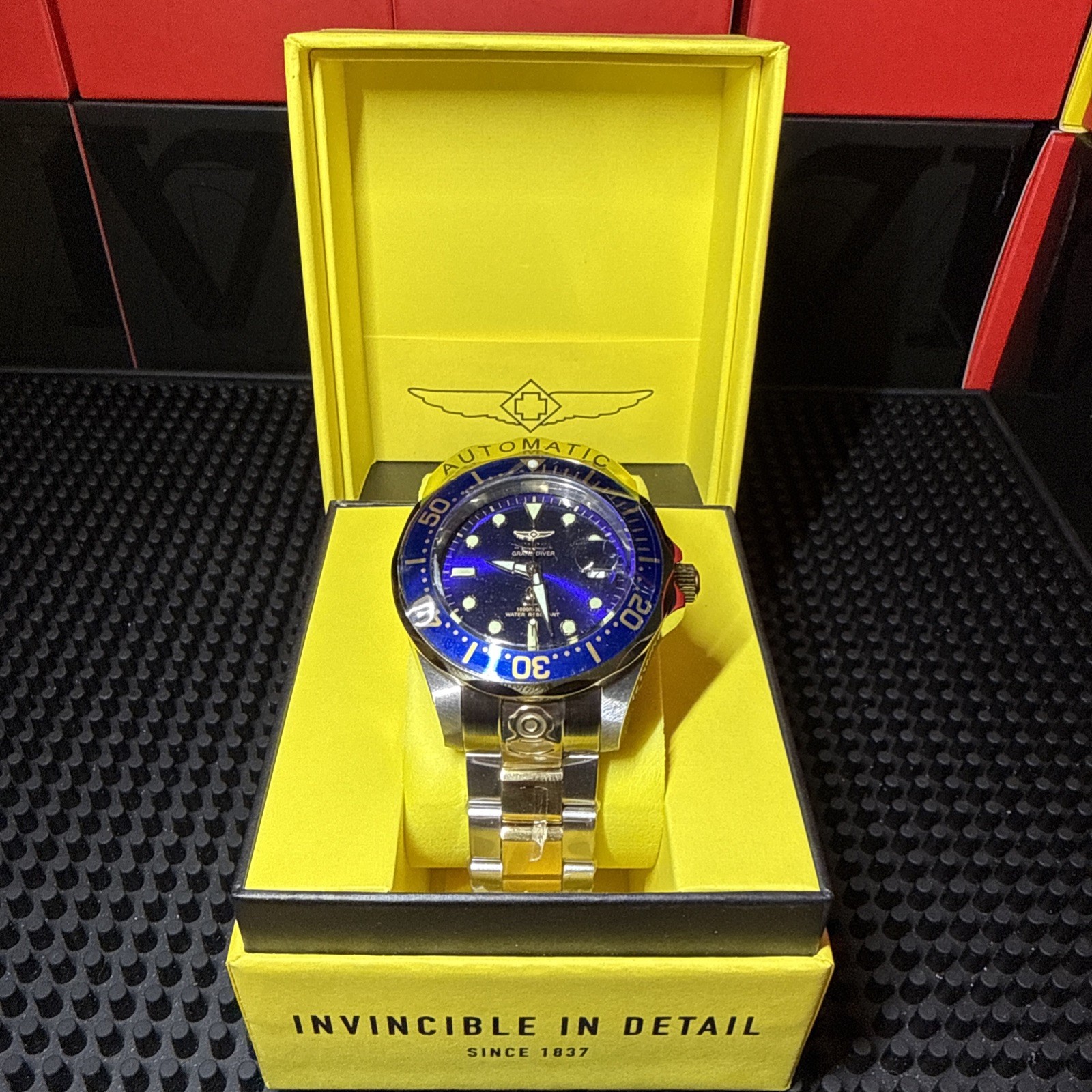 Invicta Pro Diver Grand Diver Automatic Blue Dial 3049 Two tone Gold and silver