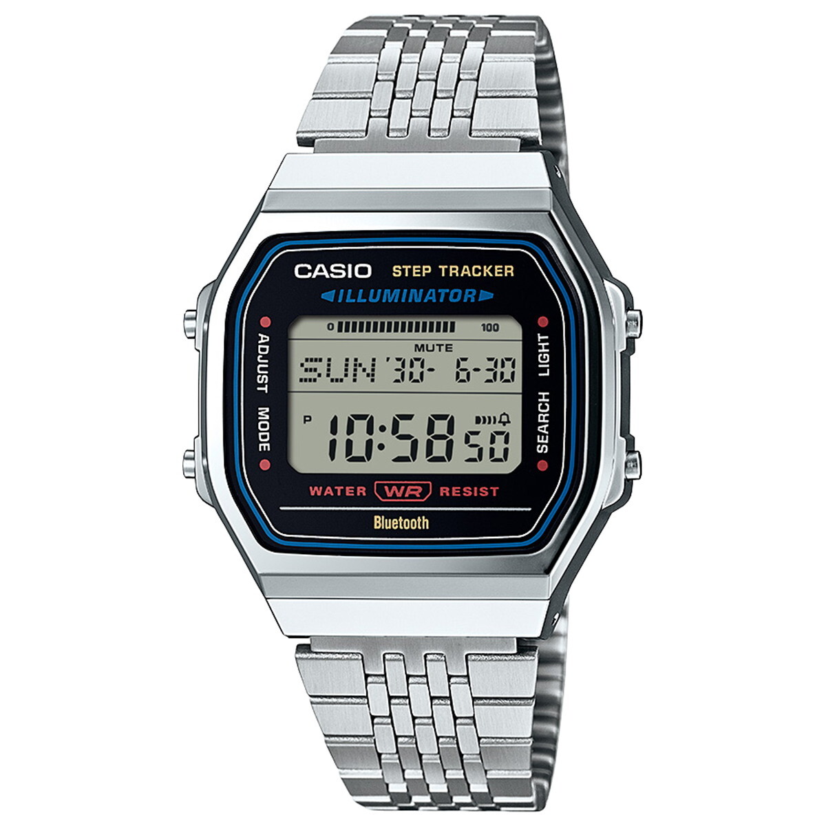 Casio ABL-100WE-1AJF LED backlight Steps count Stainless w/Box