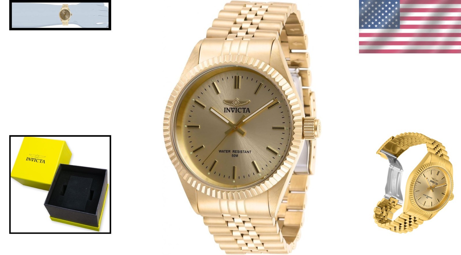 Men’s Luxury Quartz Watch with 50m Water Resistance & Stunning Champagne Dial