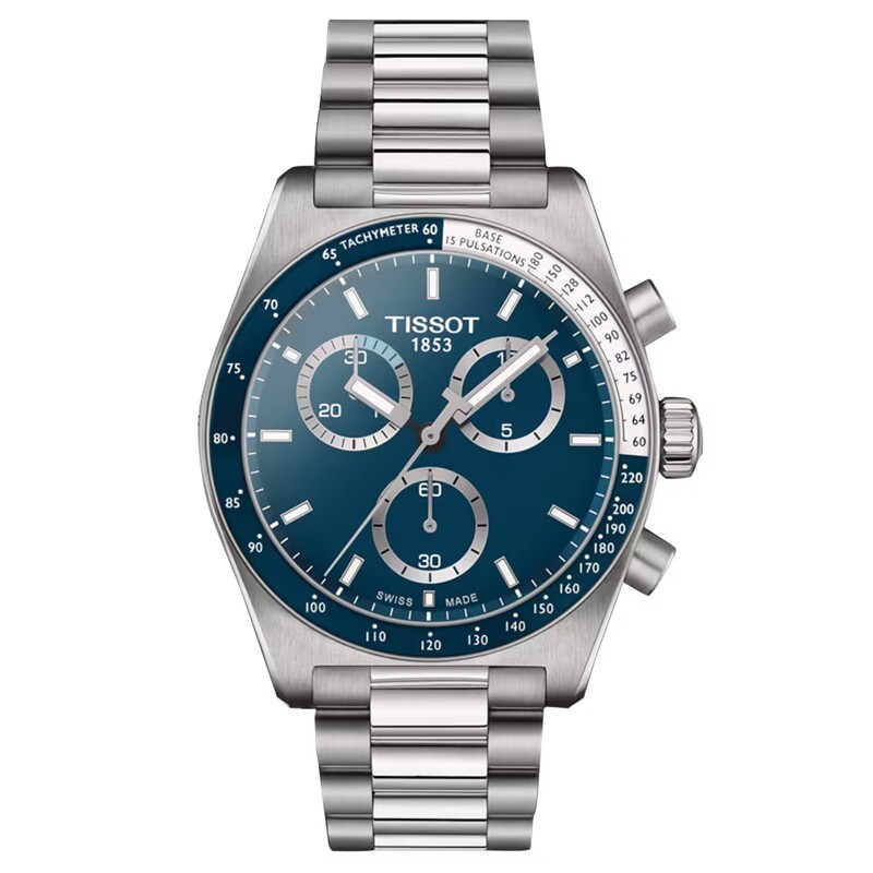 Tissot PR516 Chronograph 40mm Blue Dial Steel Men’s Watch T1494171104100