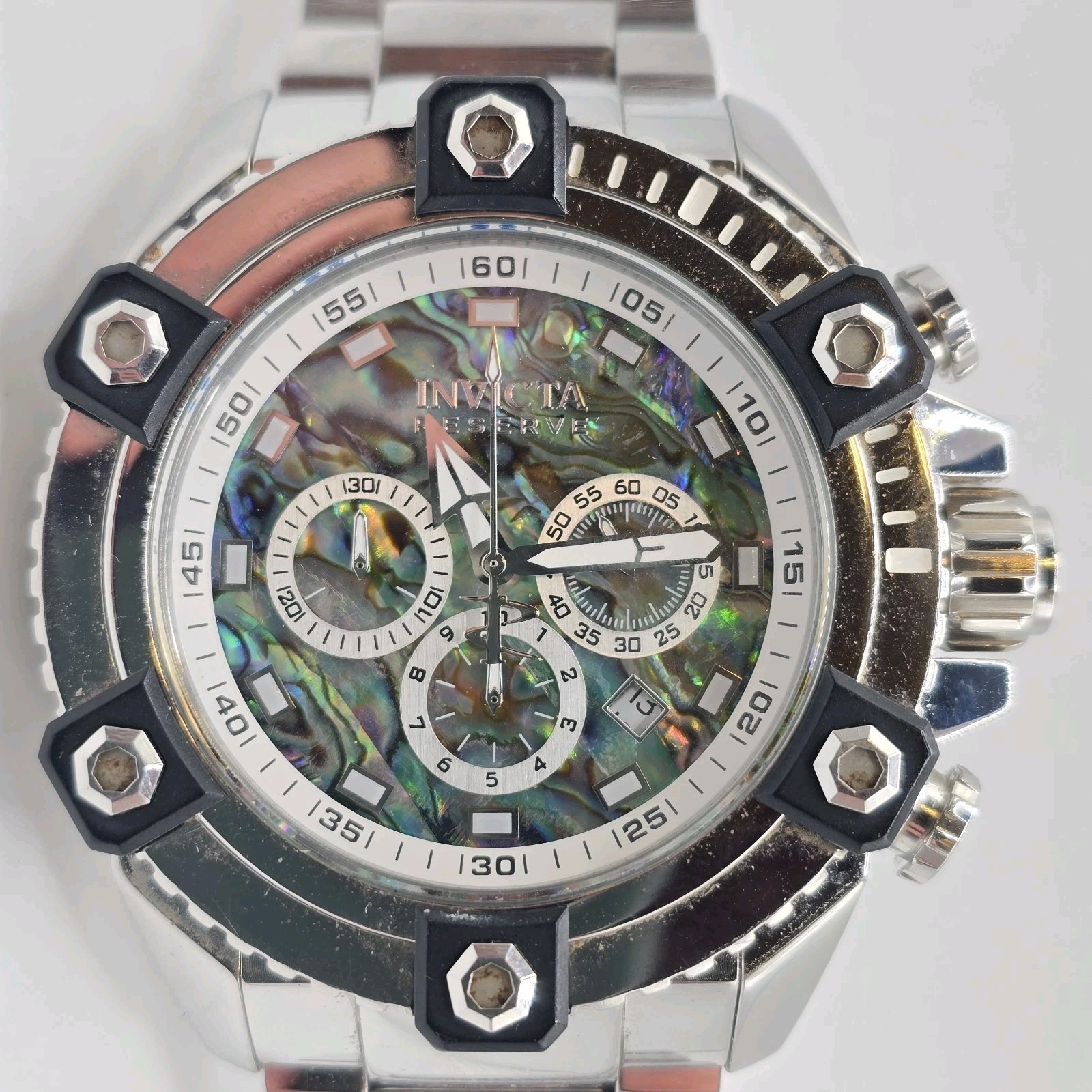Invicta Reserve Grand Octane Chronograph Watch 56mm Abalone 21875
