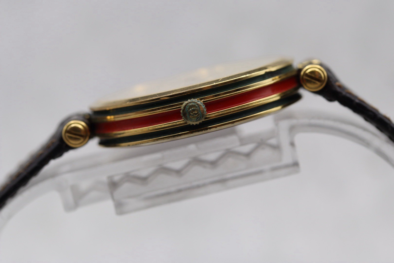 [Near MINT w/Box & Papers] GUCCI 2000M Gold Plated Roman Dial Quartz Watch 30mm