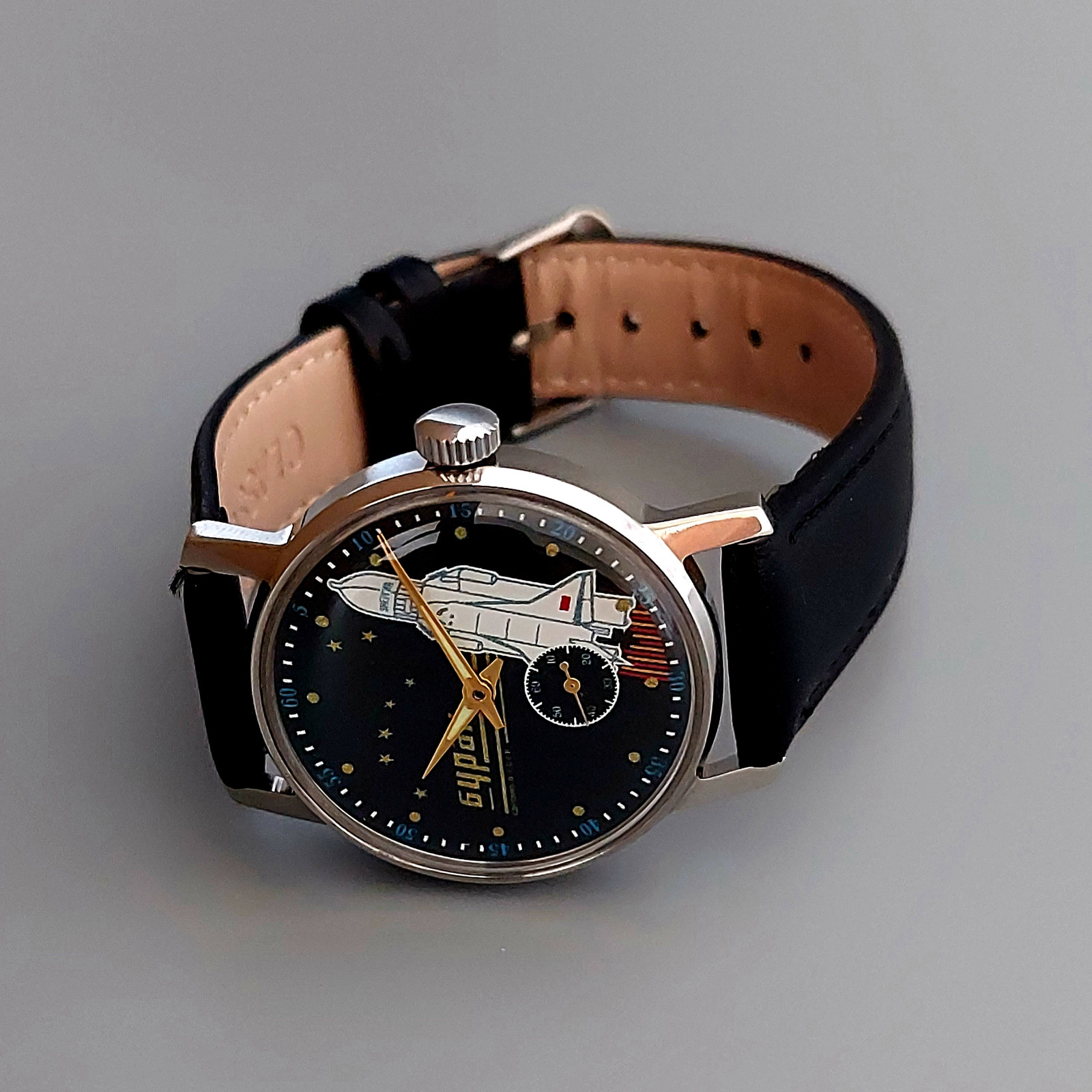 Soviet Watch Pobeda Buran Vintage Military Mechanical Men’s Wristwatch Serviced