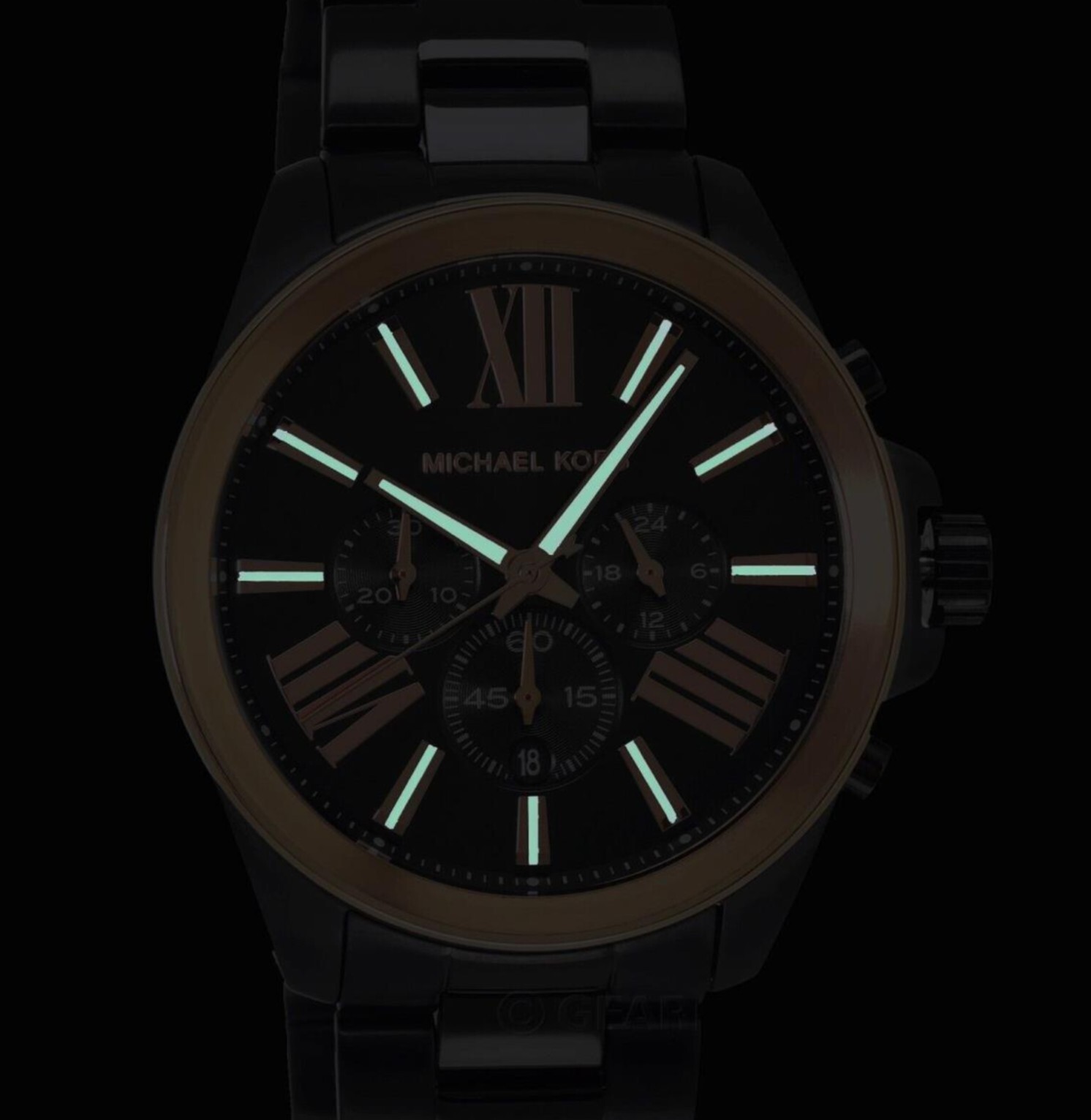 Michael Kors Wren Chronograph Dial Black/Rose Gold 44mm Watch MK8933