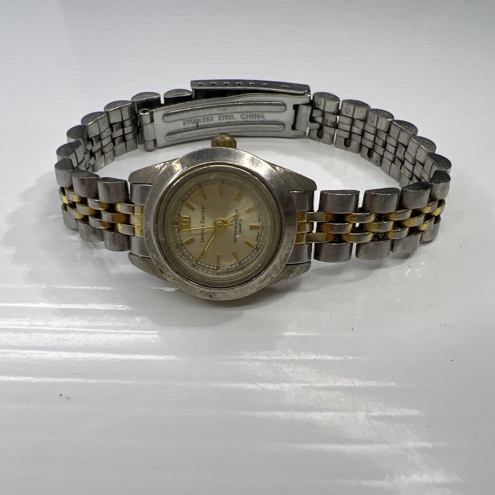 Jaclyn Smith Two Tone WR Quartz Japan JS3188 Retro Watch Untested