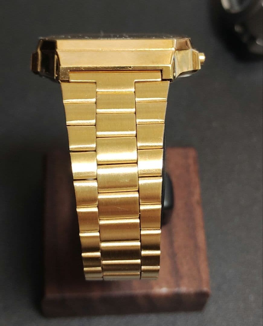 CASIO A168WG-9W Watch Gold Argyle Dial EL Backlight Unisex