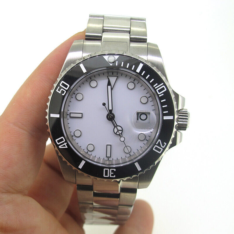 Sapphire Glass Ceramic Bezel for Men 40mm PARNIS Automatic Movement Date Watch