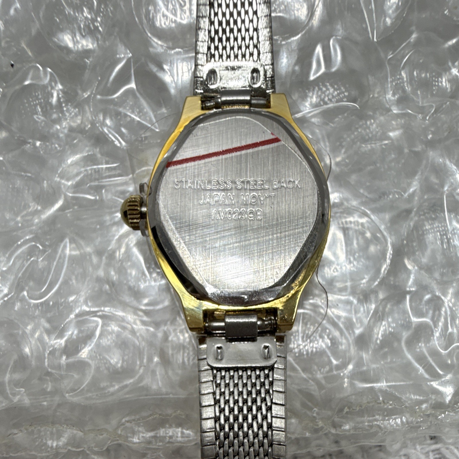 Avon Quartz Women’s Oval Analog Watch Two-Tone Metal Bracelet w/ Box Manual