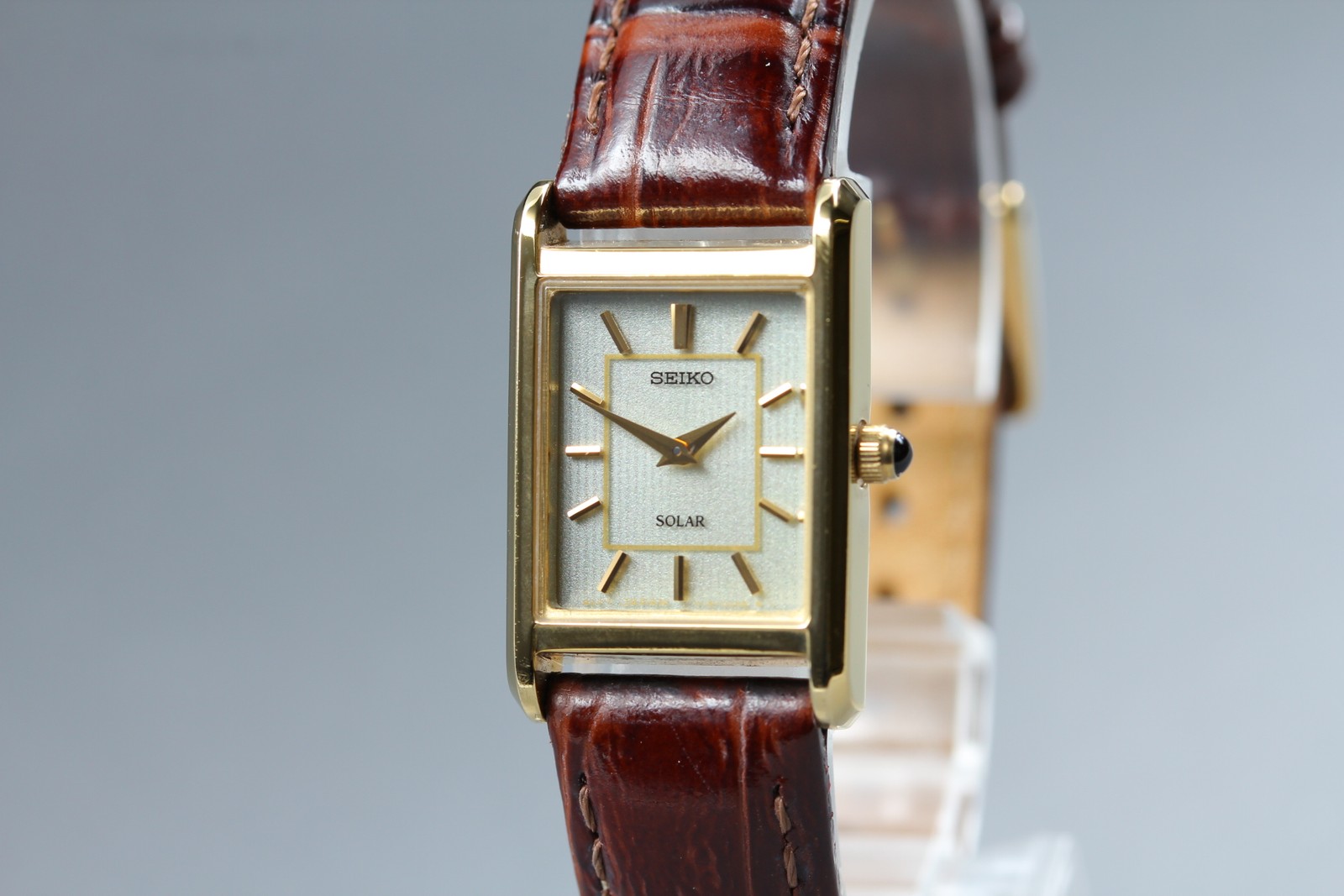 [Near MINT] SEIKO SOLAR V115-0BD0 18mm Silver Dial solar Women’s Watch