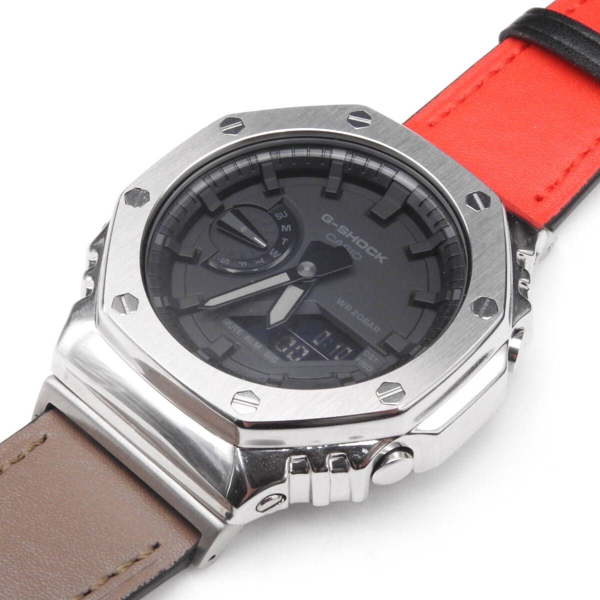 Operational Check CASIO G SHOCK GA2100 Leather Belt with Box Manual Wristwatch