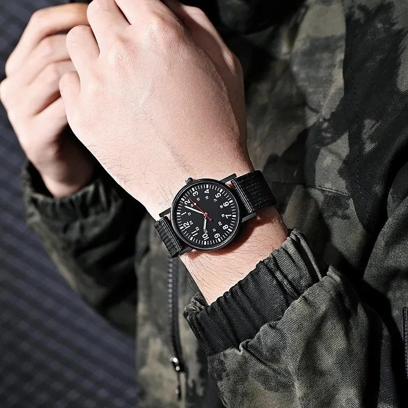 Military Watch Army Durable Water Proof Luminous 24Hours Dial Nylon Strap USA