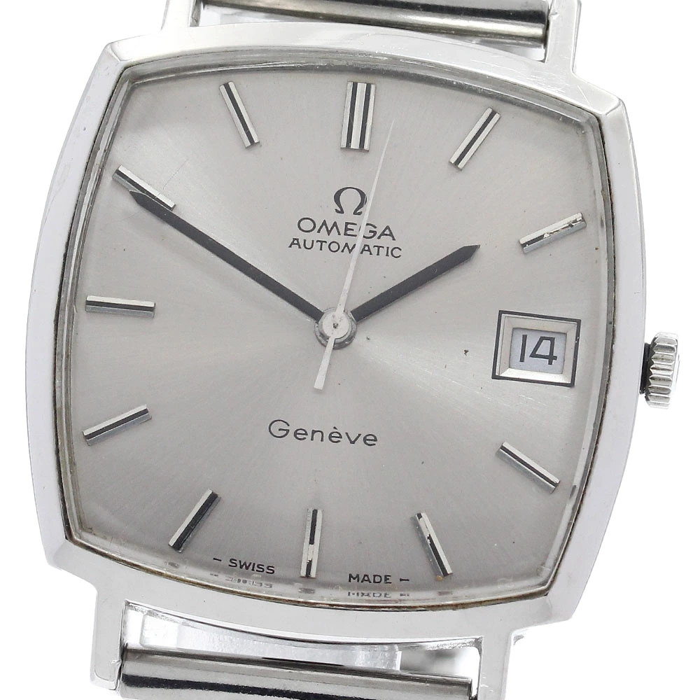 OMEGA Geneva 162.0052 CAL.1012 Silver Automatic SS Square Date Men’s Watch