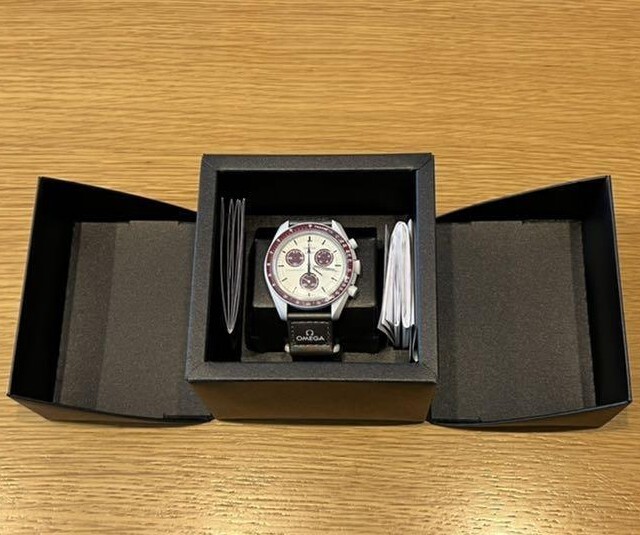 Swatch X Omega Watch Bioceramic MoonSwatch collection Mission to Pluto W/ Box JP