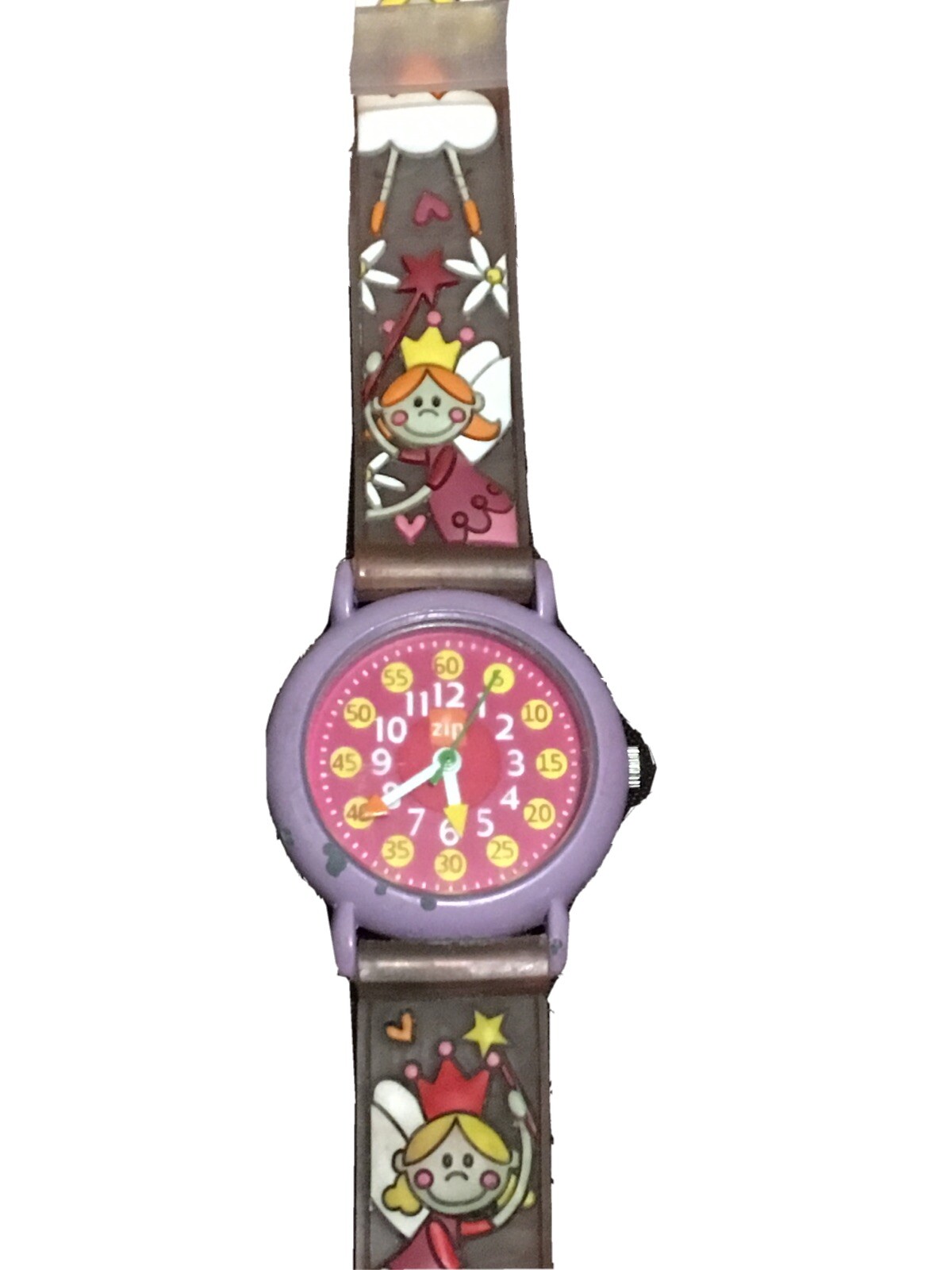 Zip 3D Analog Watch Silicone Étanche Water Resistant Girls Rare