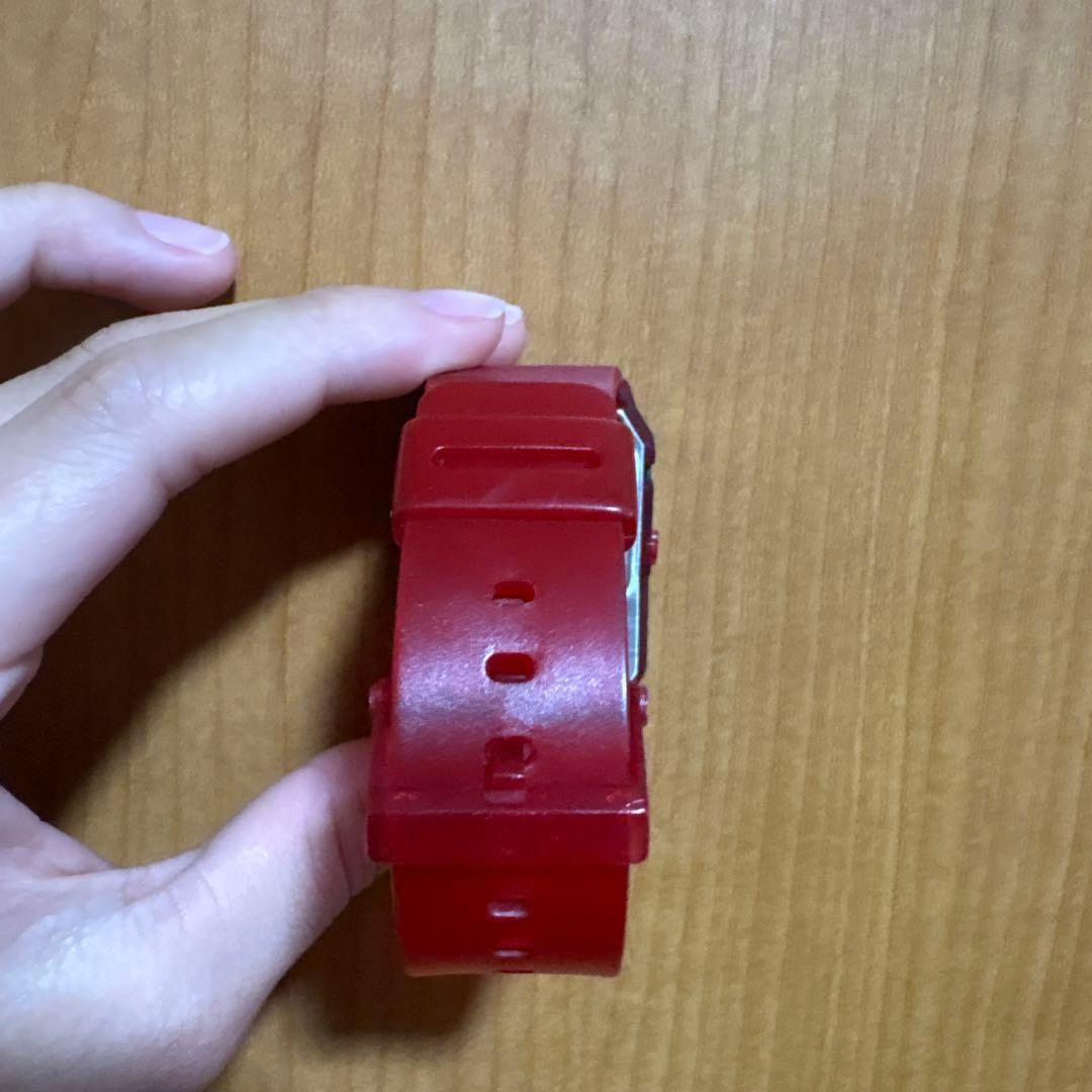 BEAMS Red Digital Watch Vintage Style Unique Design 80s Retro Collectible