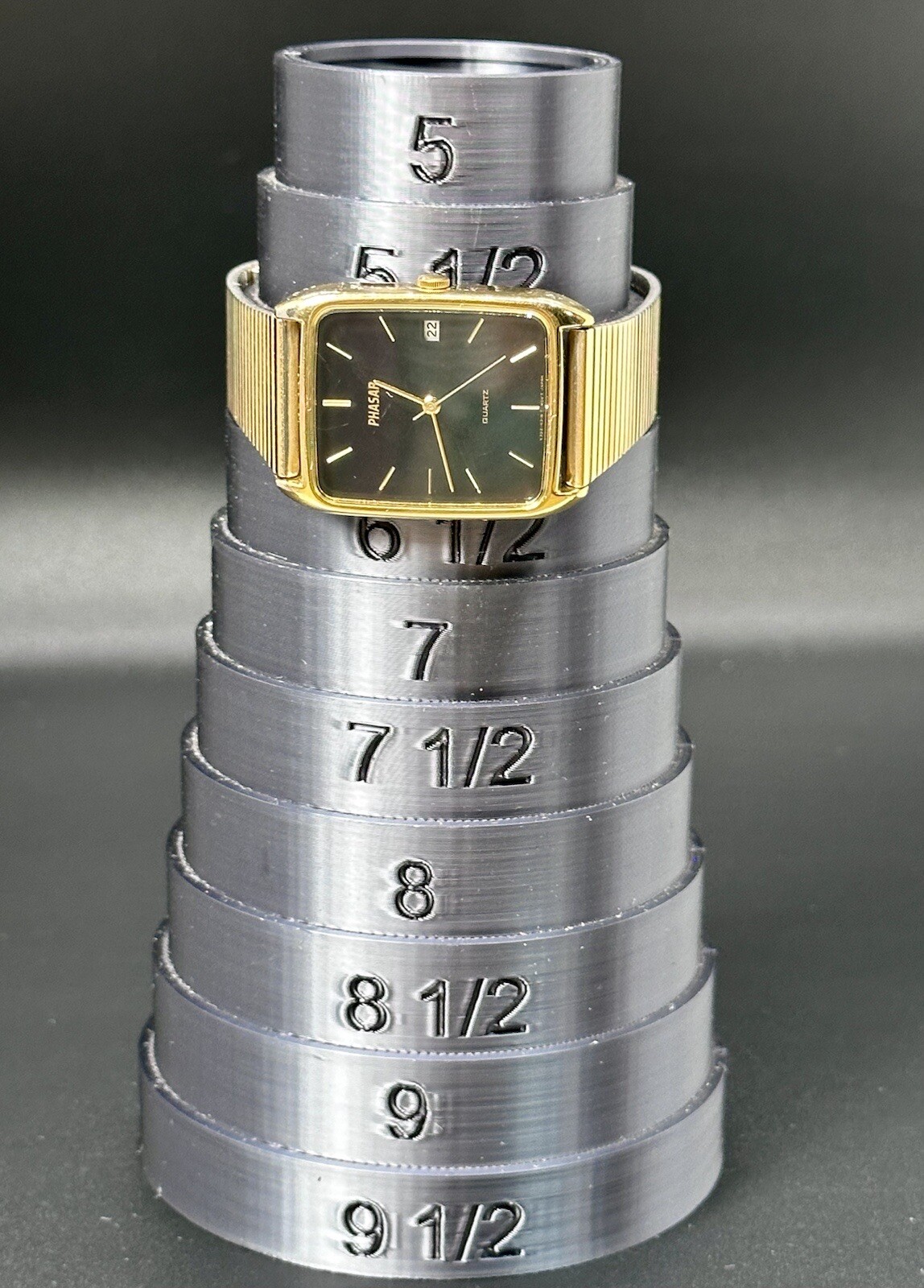 Working Phasar Tank Black Gold Vintage Mens Watch V322-5210 PS7 Sears Roebuck E6