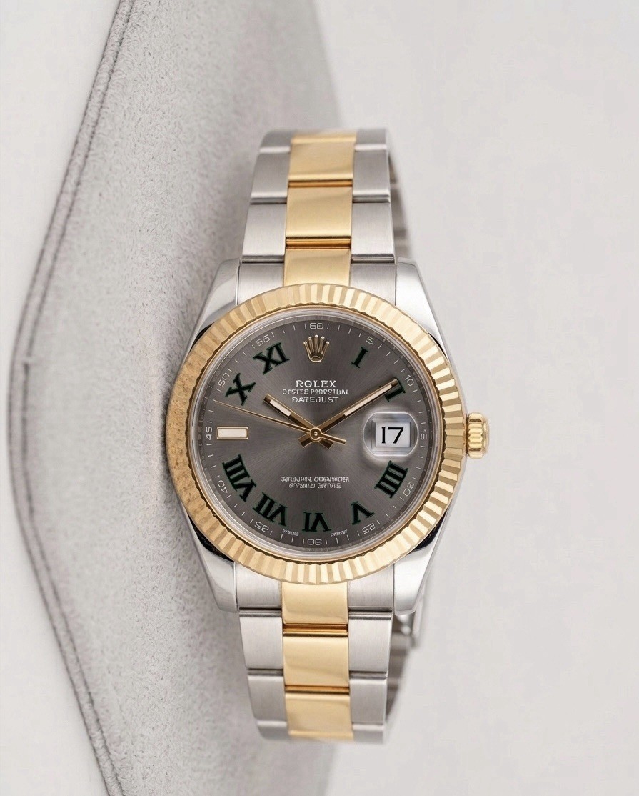 2011 Rolex Datejust II 116333 41mm Yellow Gold Steel Wimbledon Dial Watch Paper