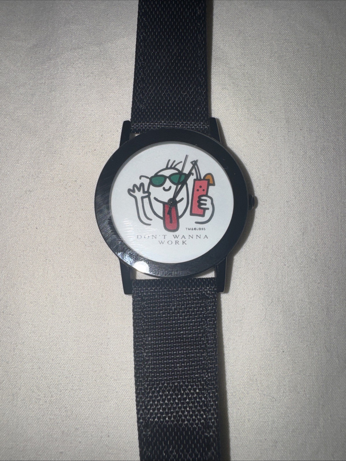 Vintage Joe Boxer 1995 JB95 Don’t Wanna Work Watch Needs Battery