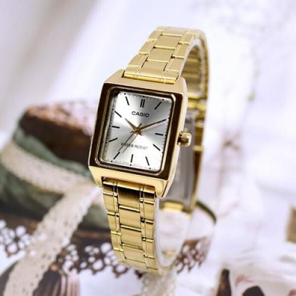 LTP-V007G-9E CASIO Woman Metal Wrist Watch Original New Gold