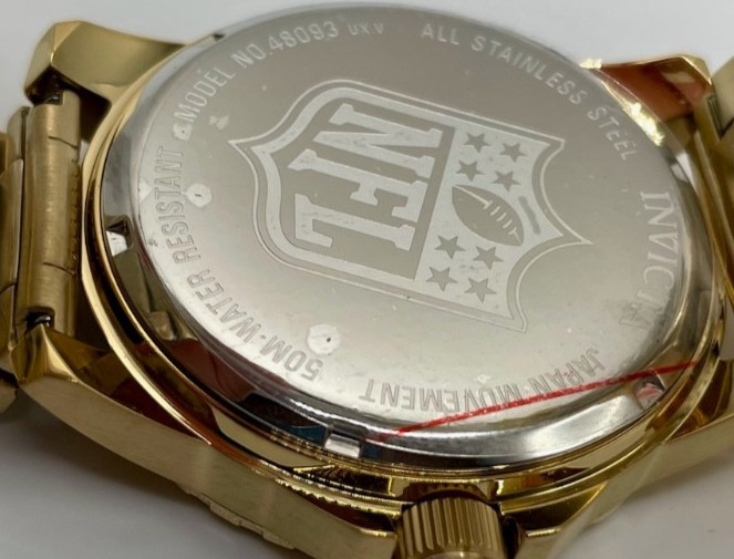 Invicta NFL Las Vegas Raiders Men’s Watch – 48mm, Gold (48093)