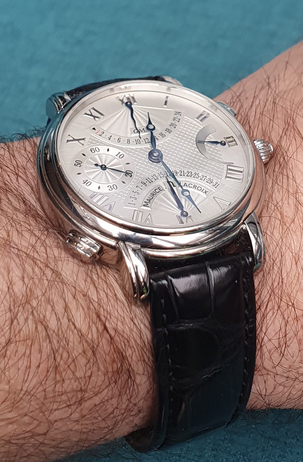 Maurice Lacroix Masterpiece Double Retrograde Manual Wind Mens Watch, MP7018