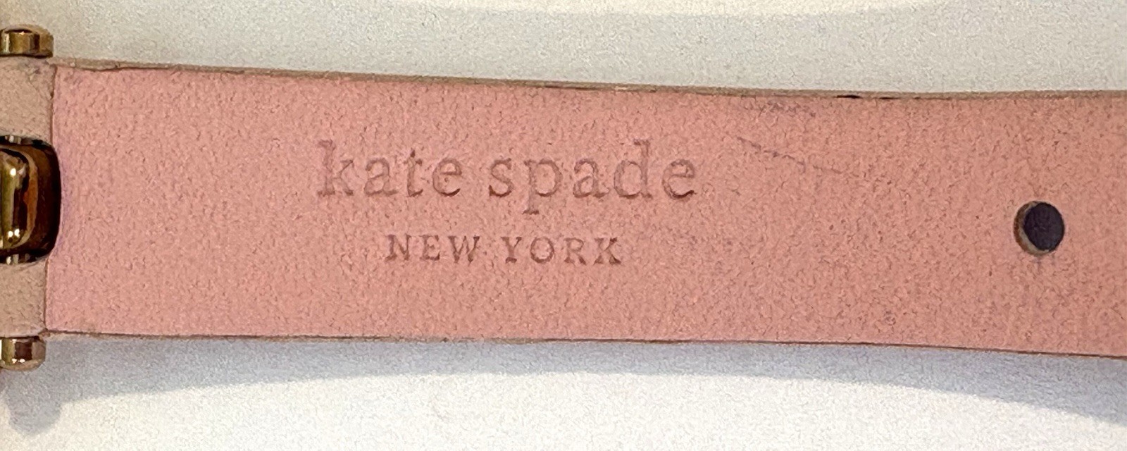 Kate Spade New York Holland Cat Watch KSW9049 Rose Gold Pink Leather Women