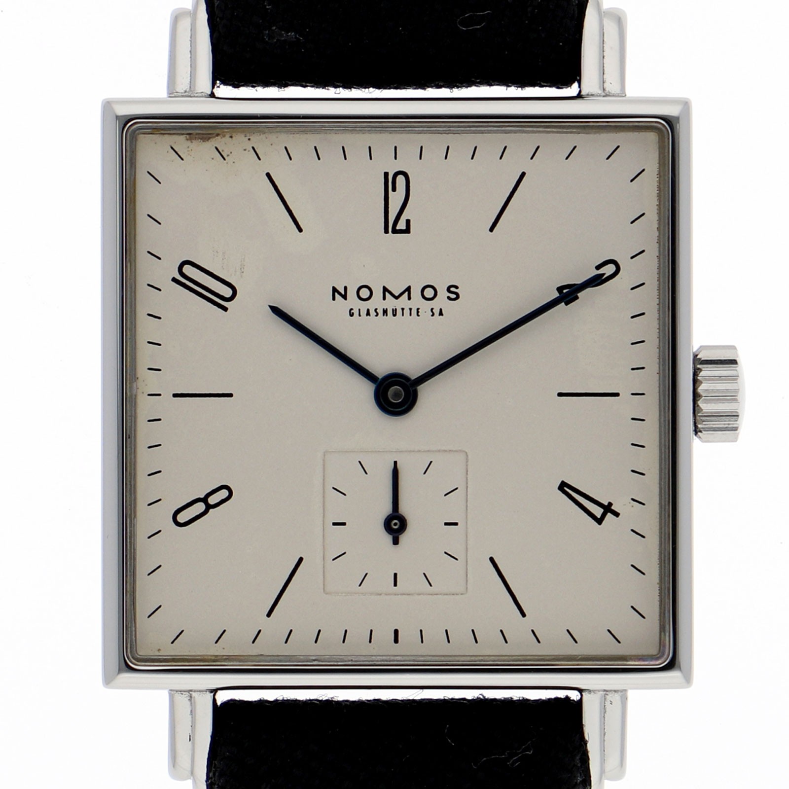 NOMOS Tetra Ivory Dial Manual Stainless Steel Leather Women’s