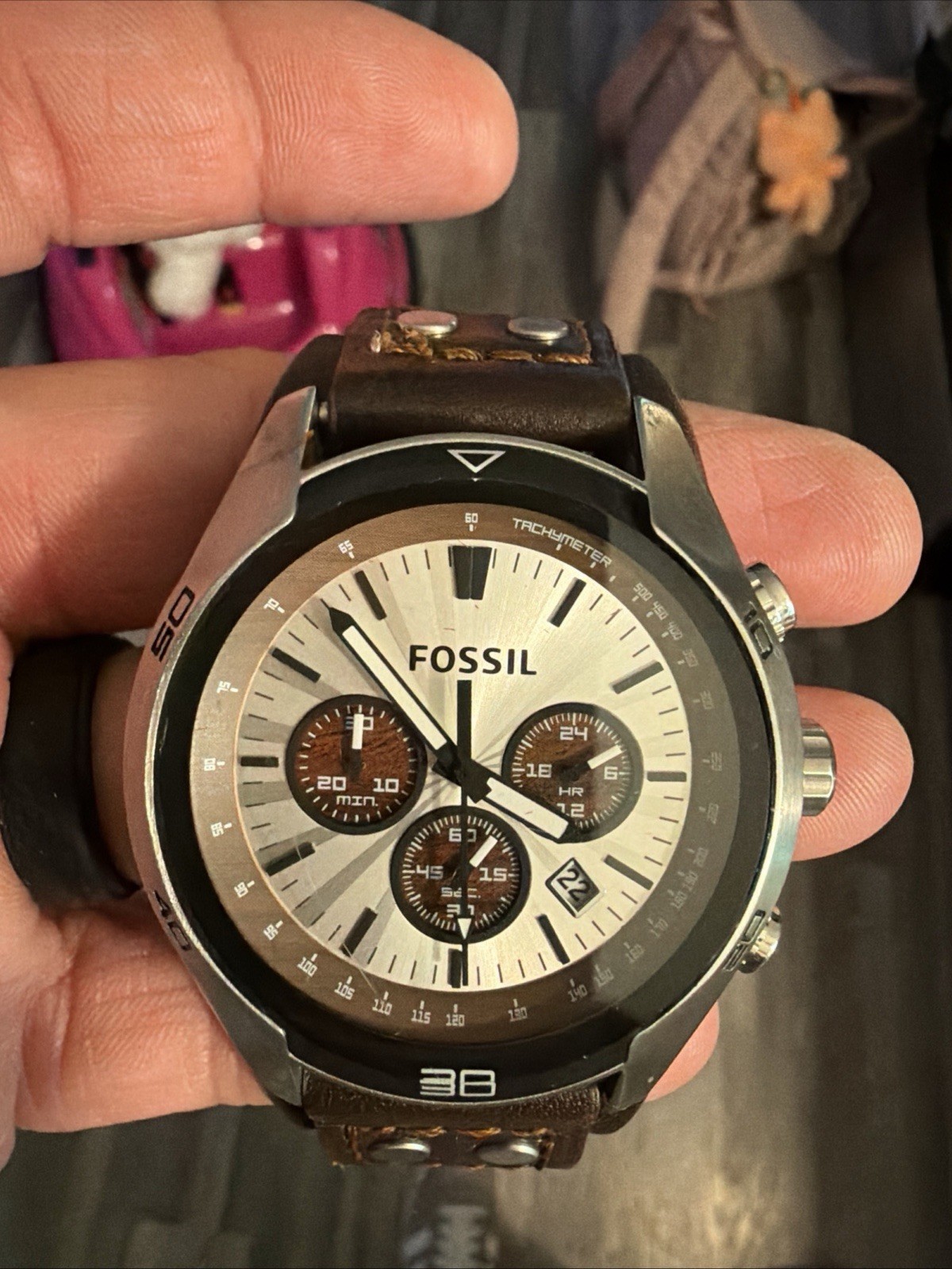 Fossil Coachman Men’s 45mm Quartz Chronog Watch CH2565 Working