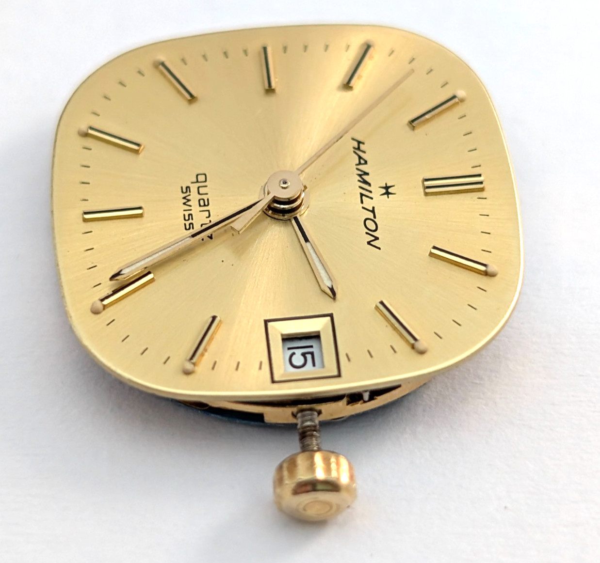 HAMILTON Swiss Quartz Calendar Watch Movement ETA 956.112 7j 17mm PARTS REPAIR
