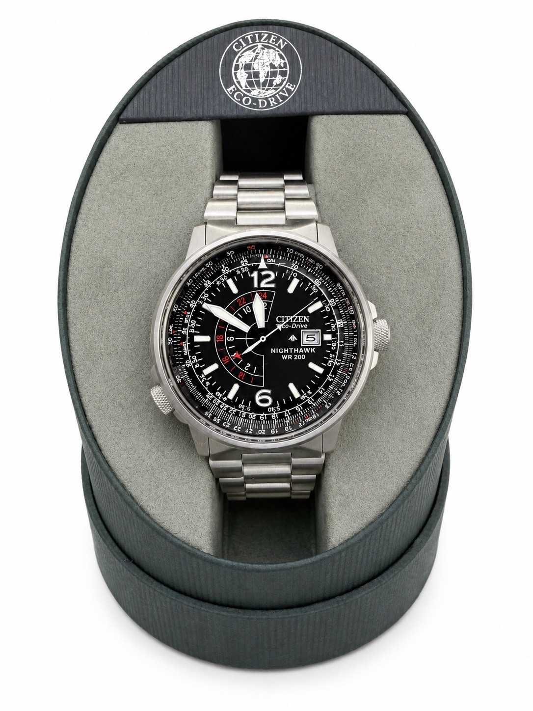 Citizen Men’s Eco-Drive Promaster Air Nighthawk Pilot BJ7000-52E Watch,