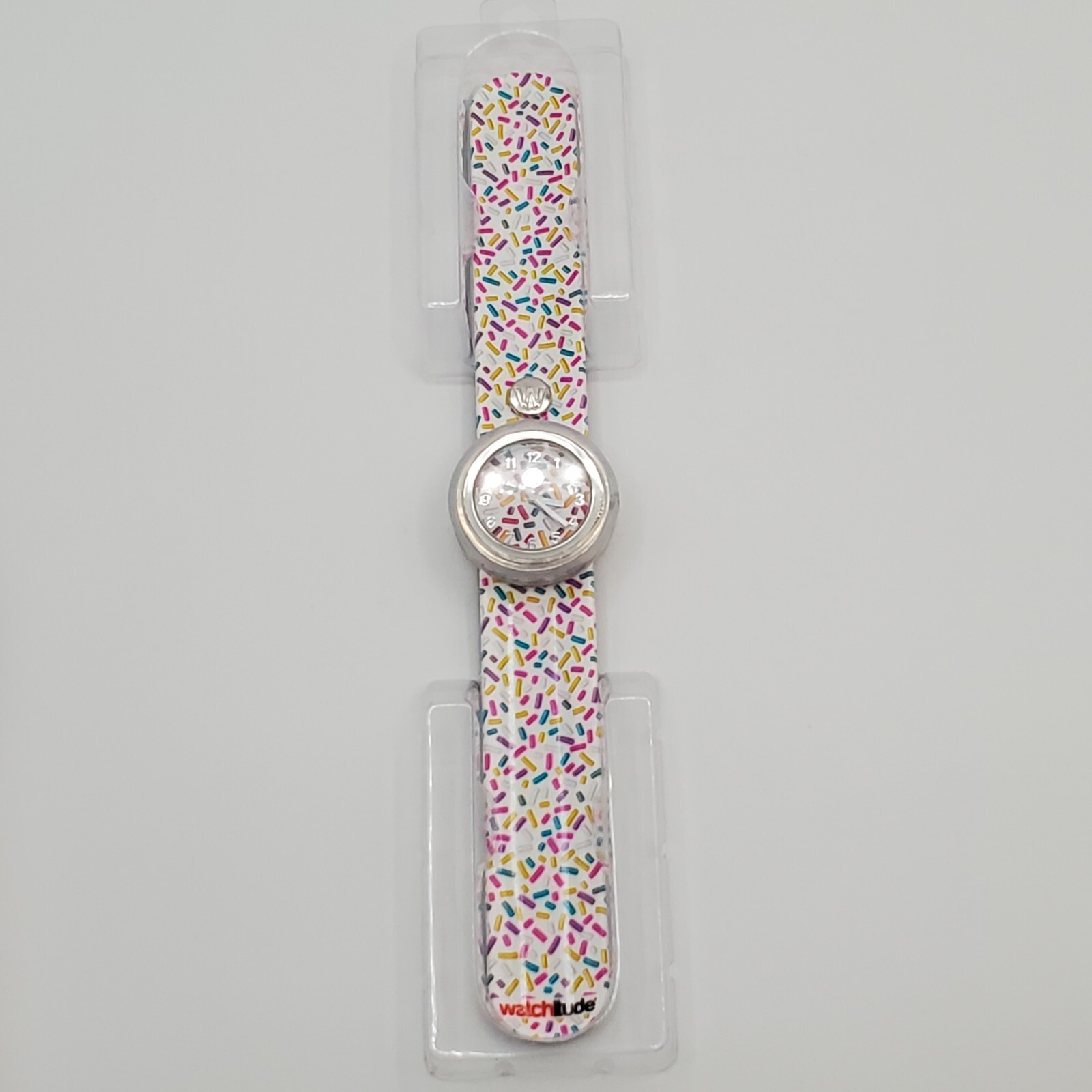 Watchitude Sprinkles Adult Watch 450 White Slap Band Limited Edition New READ