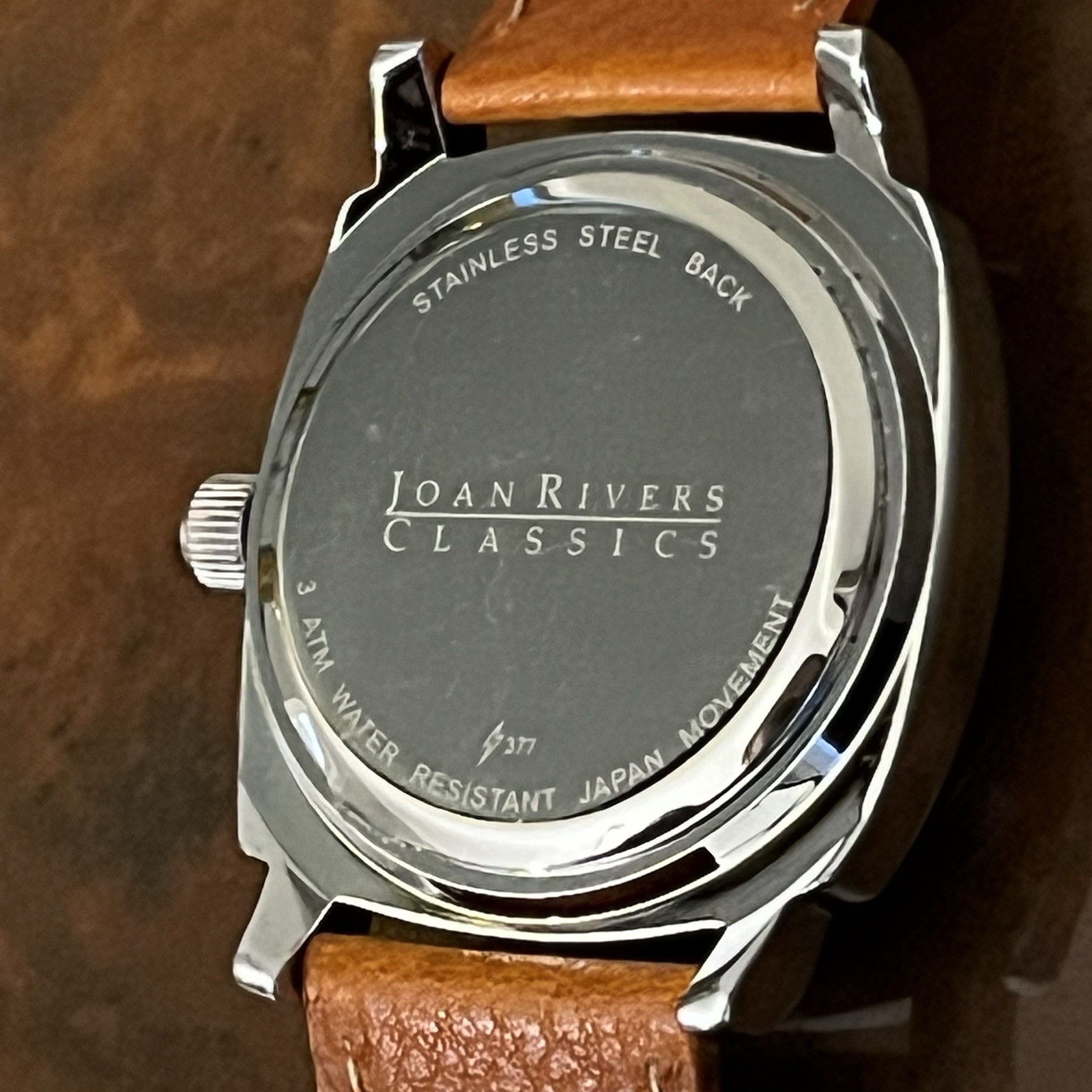Joan Rivers Watch Women Blue Orange Silver Tone Leather Classics Chunky Vintage