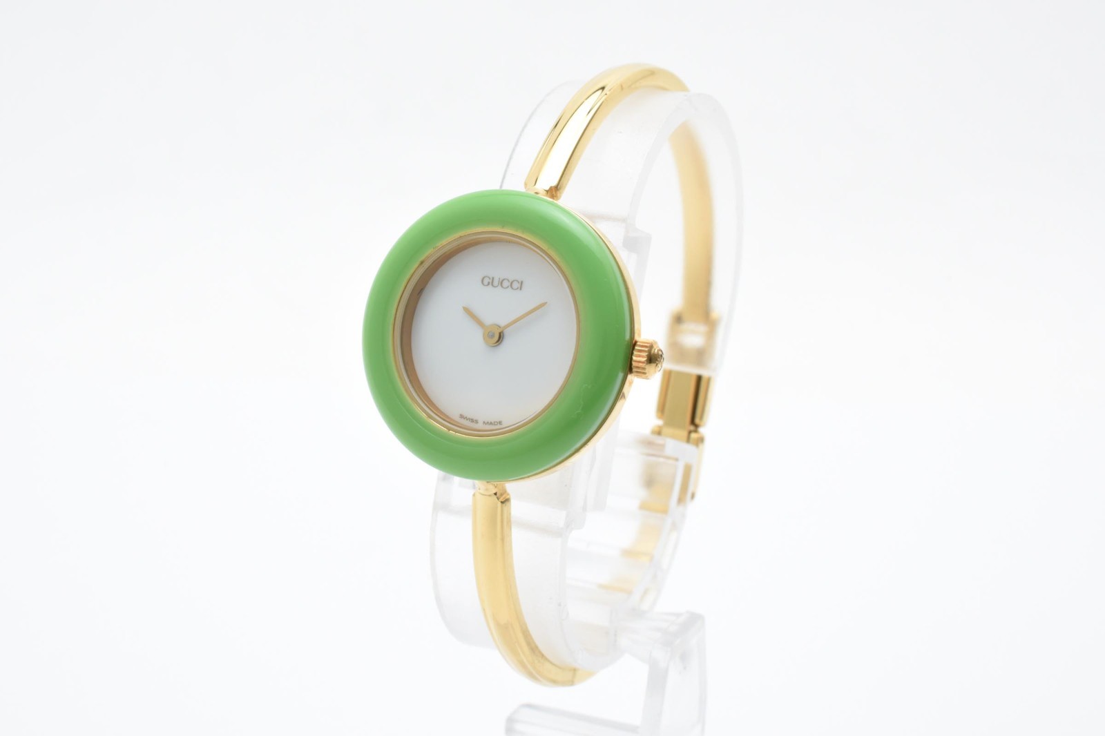 【NEAR MINT w/Box】GUCCI Change Bezel 11/12.2 12 Colors White Women’s Watch JAPAN